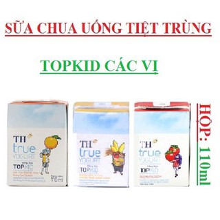 Lốc 4 hộp sữa chua uống TH True Yogurt Top Kid 110ml các vị Dâu, Cam, Chuối
