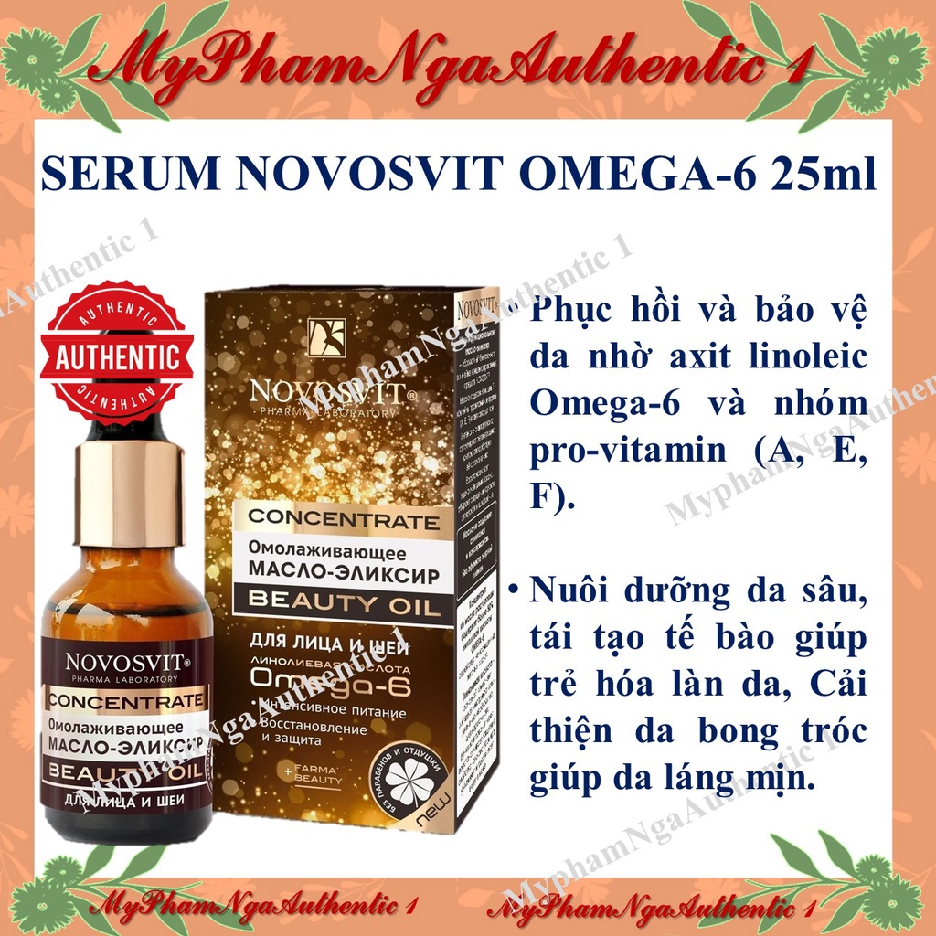 Serum Novosvit omega 6. Tinh dầu chống lão hóa.