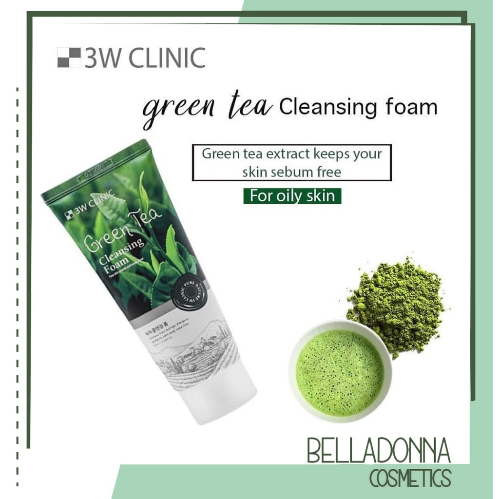 Sữa Rửa Mặt Trà Xanh 3w Clinic Green Tea Foam Cleansing 100ml