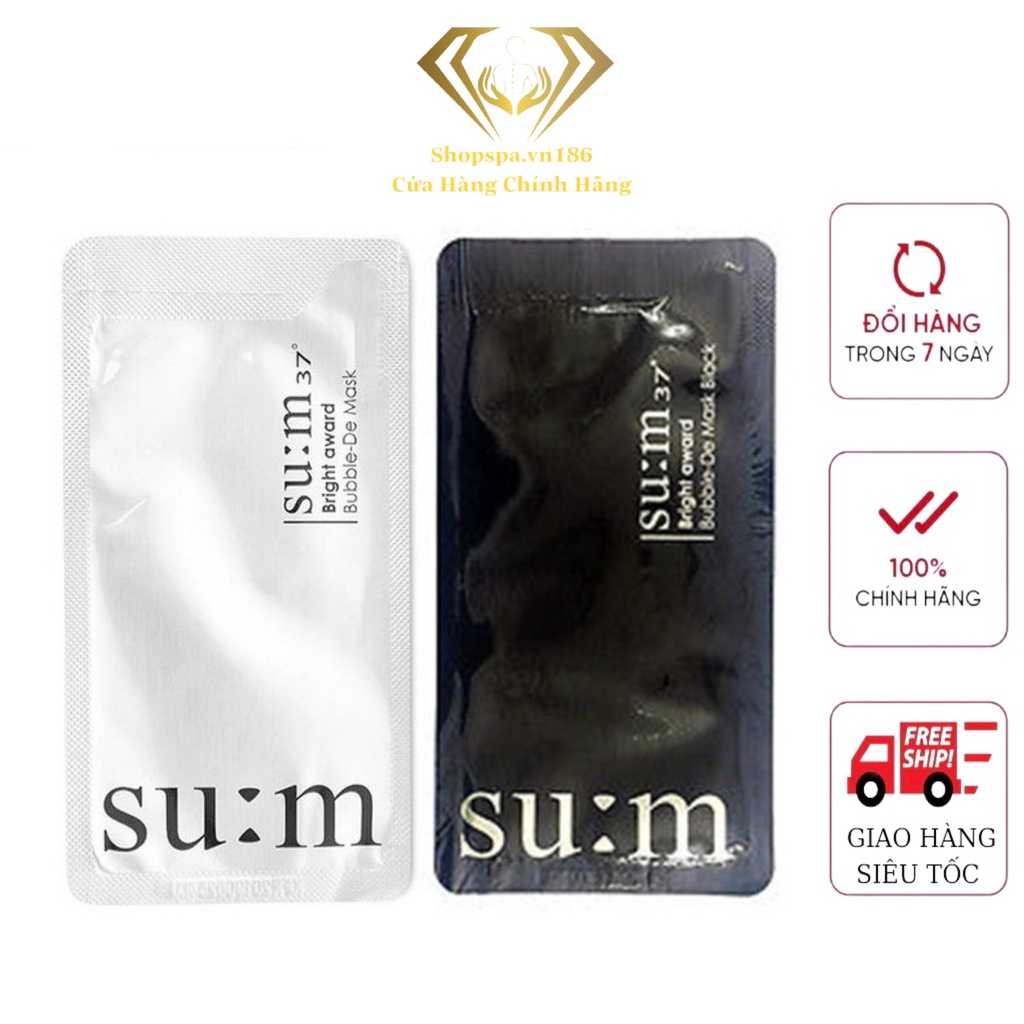 Mặt Nạ Sủi Bọt Thải Độc Da Sum 37 dạng gói Sample 2ml