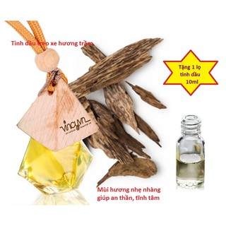 Tinh dầu treo xe, treo phòng Hương Trầm tặng 1 lọ tinh dầu 10ml