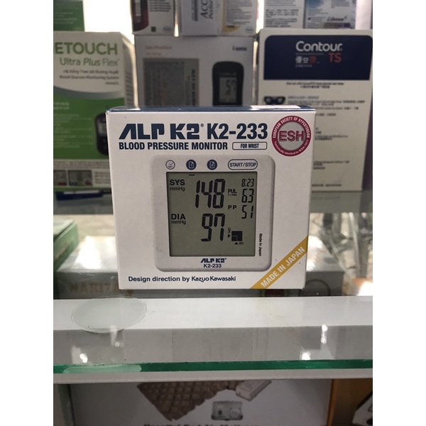 Máy đo huyết áp cổ tay ALP K - 233 (Hàng Nhật nhập khẩu)
