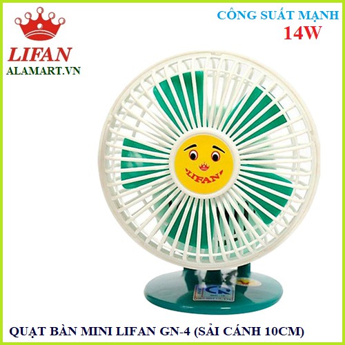 quạt bàn mini lifan gn-4 (xanh lá)