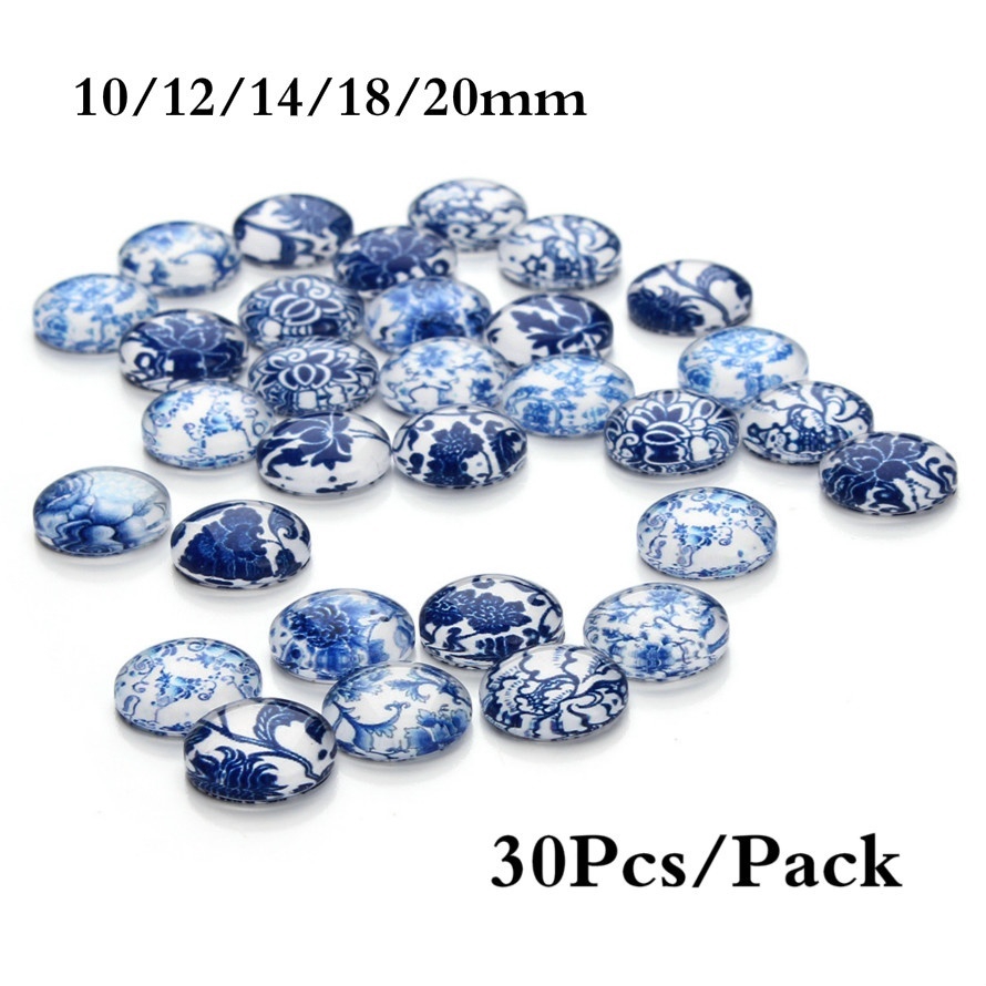 Set 30 Hạt Gốm Làm Đồ Trang Sức 10-20mm