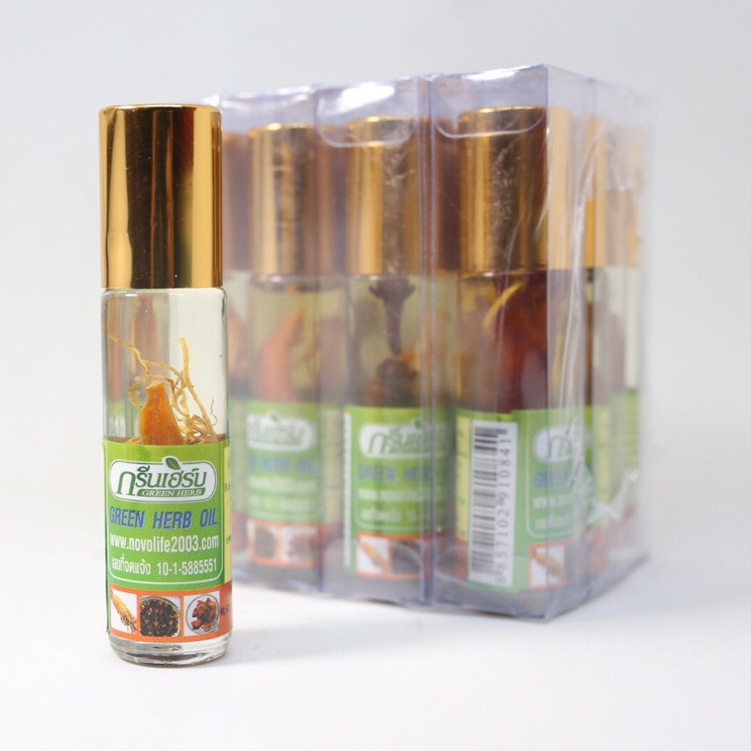 Dầu sâm thái lan Green Herb 8ml dạng lăn BAHOBASA- Chính Hãng