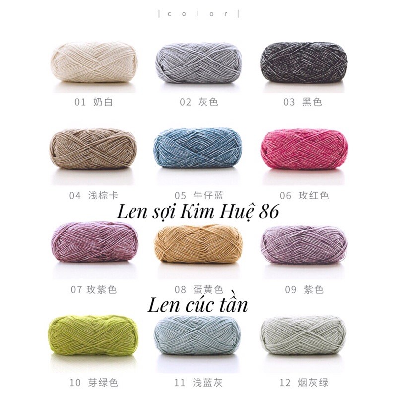 Len cúc tần ( từ màu 01 đến màu 20)