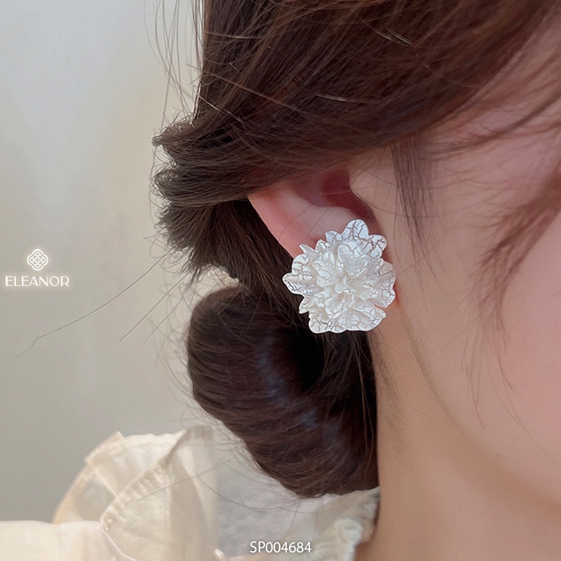 Bông tai nữ chuôi bạc 925 Eleanor Accessories hình hoa khuyên tai cô dâu phụ kiện trang sức 4684