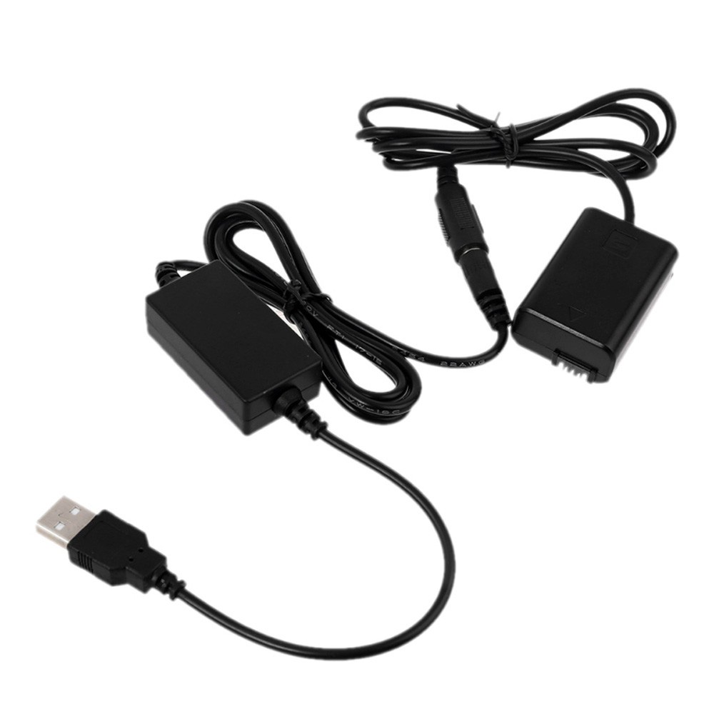 Dây Cáp Sạc Pin 5v Usb Sang Np-Fw50 Np Fw50 Ac-Pw20 Dummy & Dc Cho Sony Nex 3 5 6 7 Dsc-Rx10 Iii A7R A30 A7S A6000 A7000