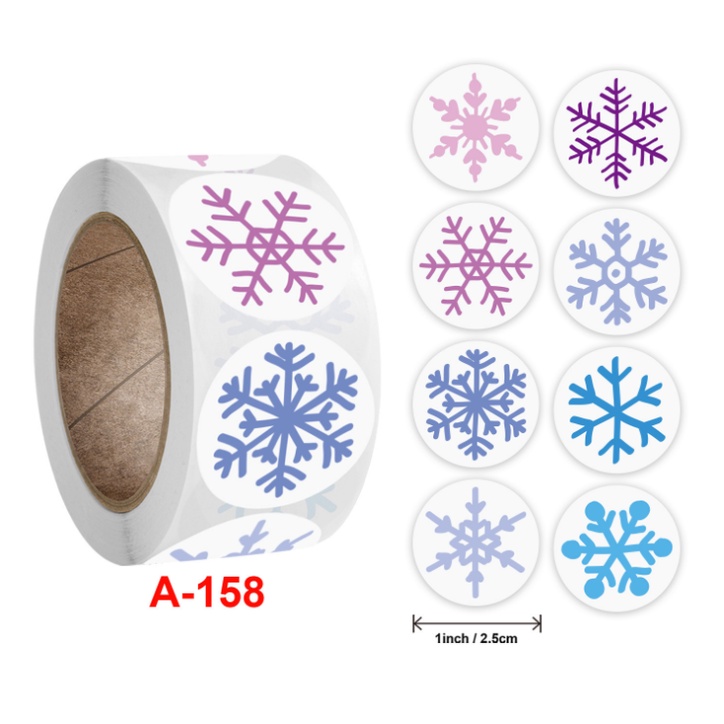 Sticker Mery Chirstmas - Cuộn sticker giáng sinh 500 cái x 2.5cm