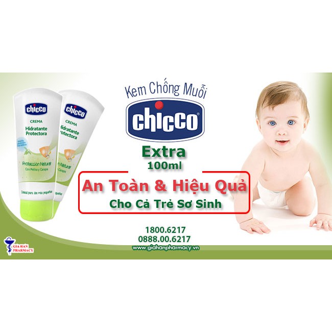 Kem bôi chống muỗi chicco cho bé từ sơ sinh của Ý
