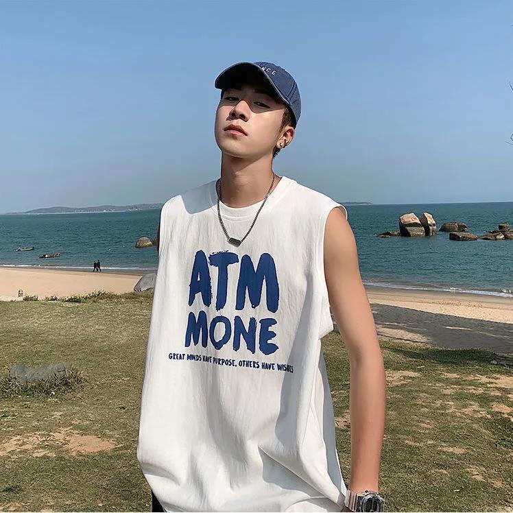 Áo Khoác Thể Thao Không Tay Dáng Rộng Phong Cách Hong Kong Dành Cho Nam Giới