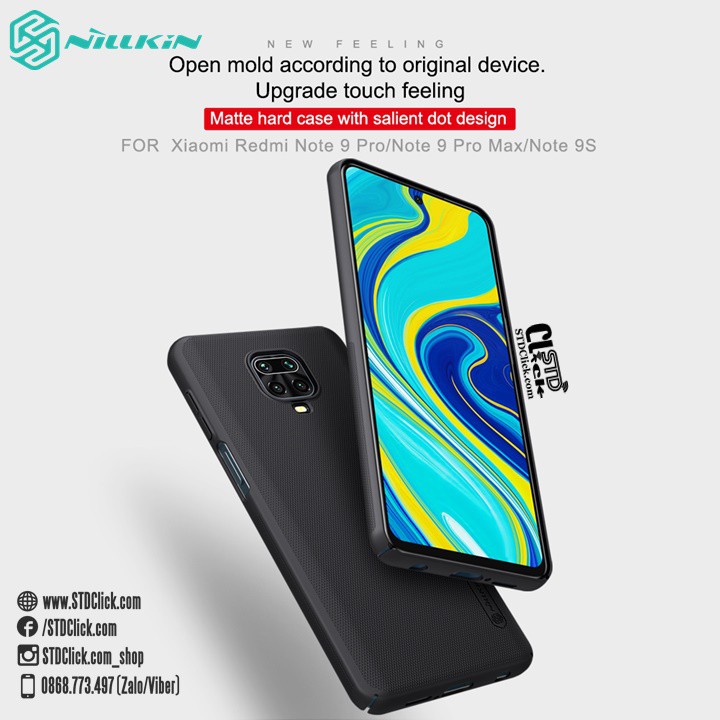 ỐP LƯNG XIAOMI REDMI NOTE 9 PRO - NOTE 9 PRO MAX - 9S NILLKIN NHỰA CỨNG CHÍNH HÃNG / CLiP12