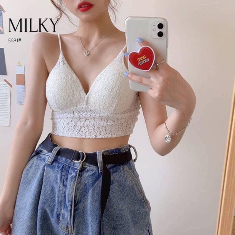 Áo bra 2 dây ren chun lưng hàng QC