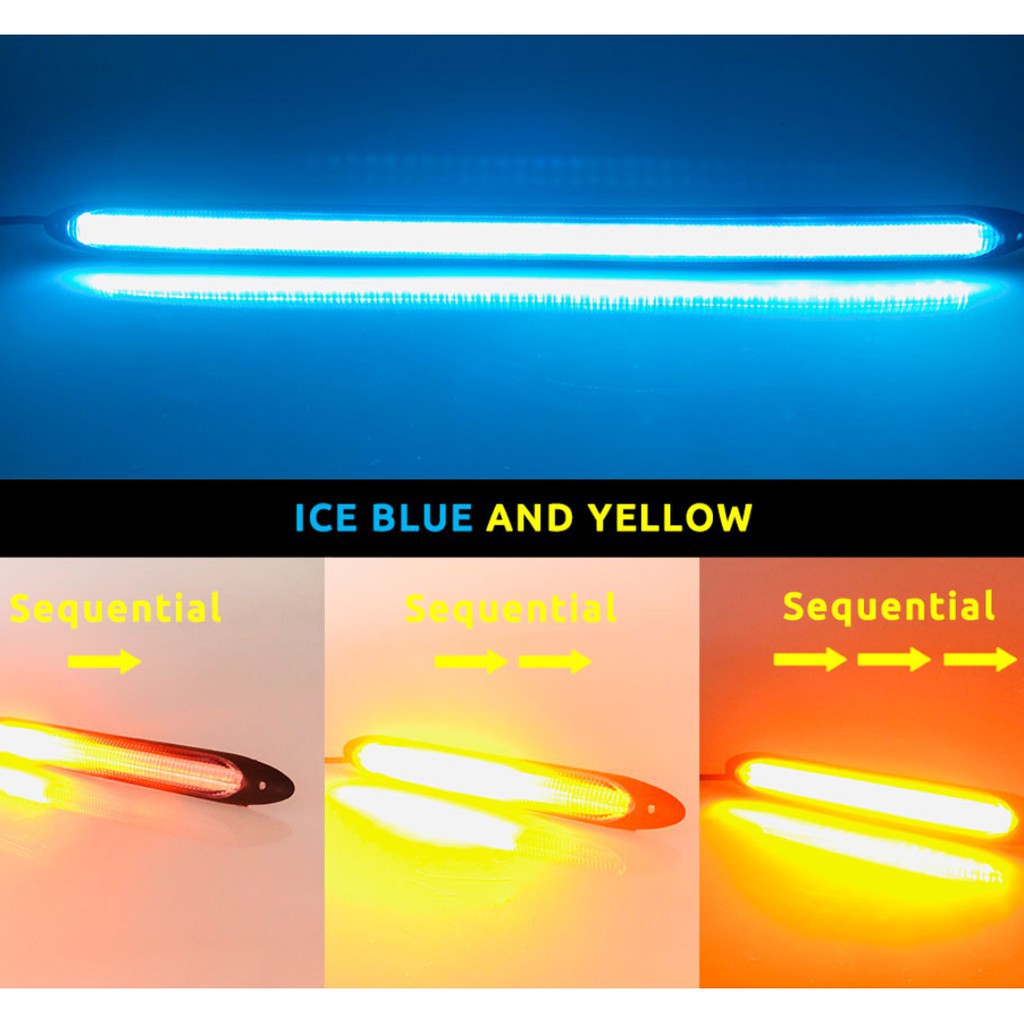Bộ 2 công tắc đèn LED DRL 12V ánh sáng trắng chuyên dụng cho xe hơi