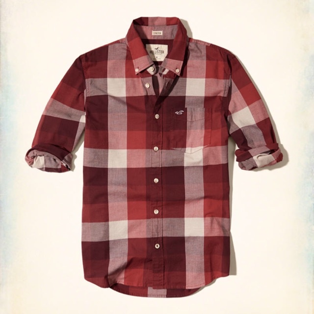 Áo sơ mi nam dài tay Holister 100% cotton (mẫu ngẫu nhiên vì kho về liên tục mẫu caro mới)