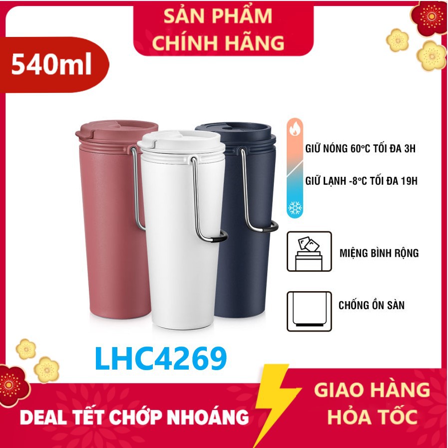 Ly Giữ Nhiệt Lock&Lock LHC4269 540ml / LHC3249 550ml - Hàng Chính Hãng, Mở Nắp Một Chạm, Chất Liệu Thép Không Gỉ