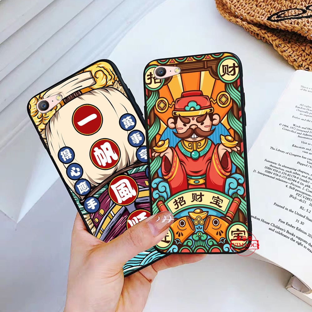 Ốp điện thoại họa tiết thần tài Trung Hoa cho OPPO A3S A5 A37 A39 A5S A7 A59 F1S F3 A1 F5 F7 F9 | BigBuy360 - bigbuy360.vn
