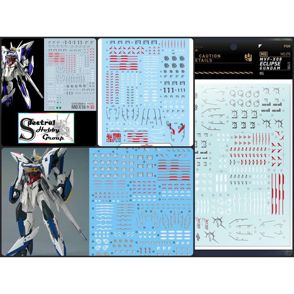Decal nước dán mô hình MG Gundam Eclipse | EW452HM MANEUVER STRIKER các loại - water sticker