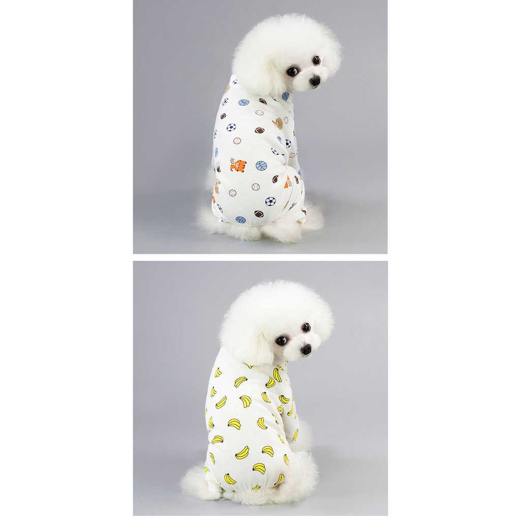 jumsuit pijama (áo liền quần ) mẫu in dễ thương cho chó mèo