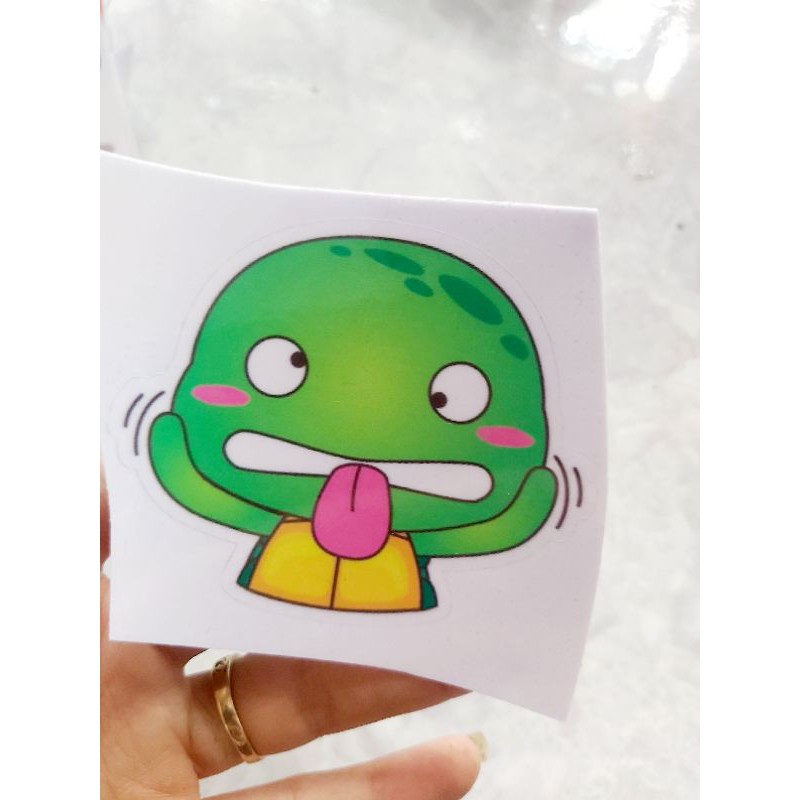 Tem Decal Rùa Cute Dán Xe, Nón Giá Rẻ