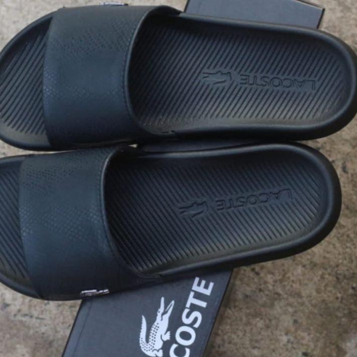 (Fzd)✳ Giày sandal Lacoste chính hãng màu đen cho nam