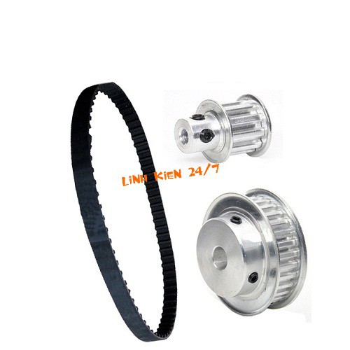 Puly 3M 15 Răng Bản Rộng Đai 11mm Trục 3.17mm, 5mm