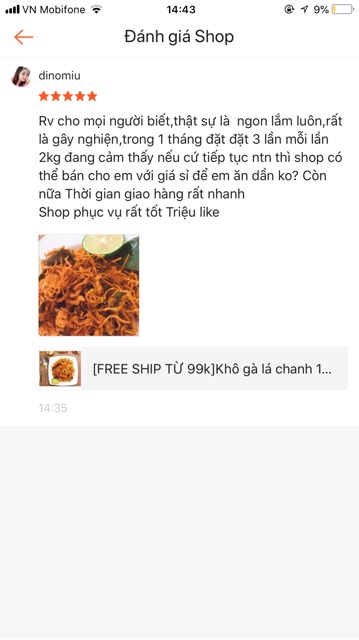 KHÔ GÀ LÁ CHANH - 1KG