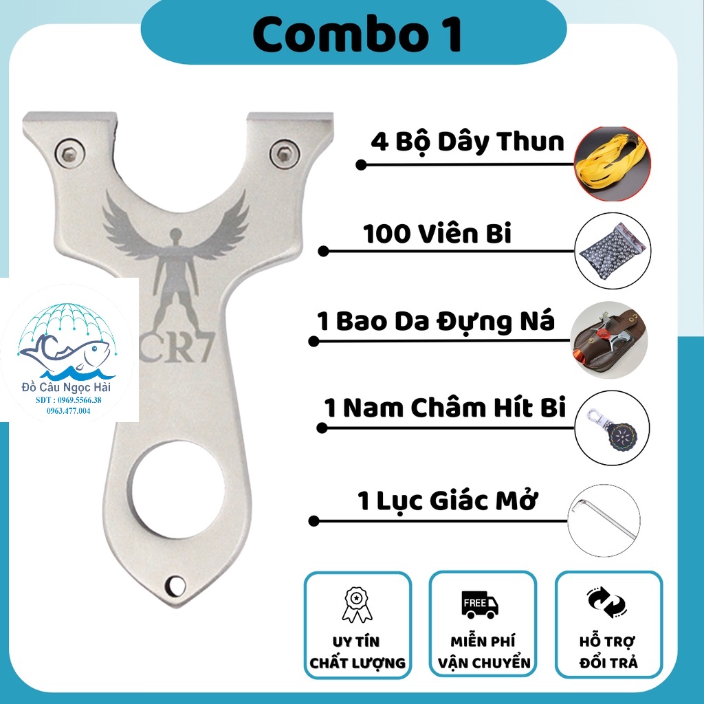 NÁ CAO SU Inox Nhám CR7 - Đồ Câu Ngọc Hải