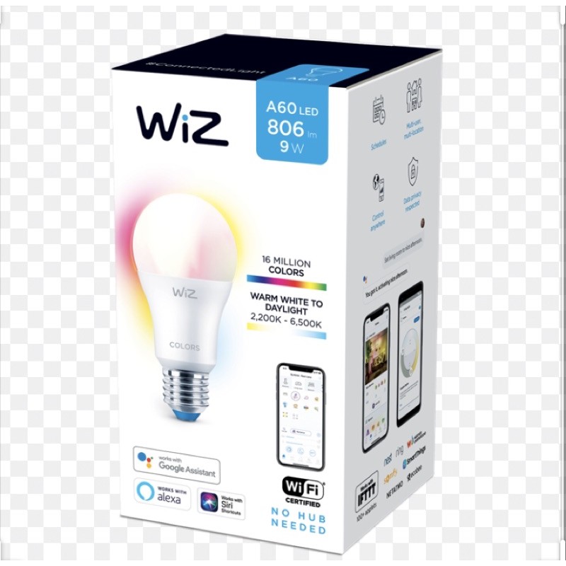 Bóng đèn Thông minh 16 triệu màu Wiz - Philips công suất 9w |Philips chính hãng|