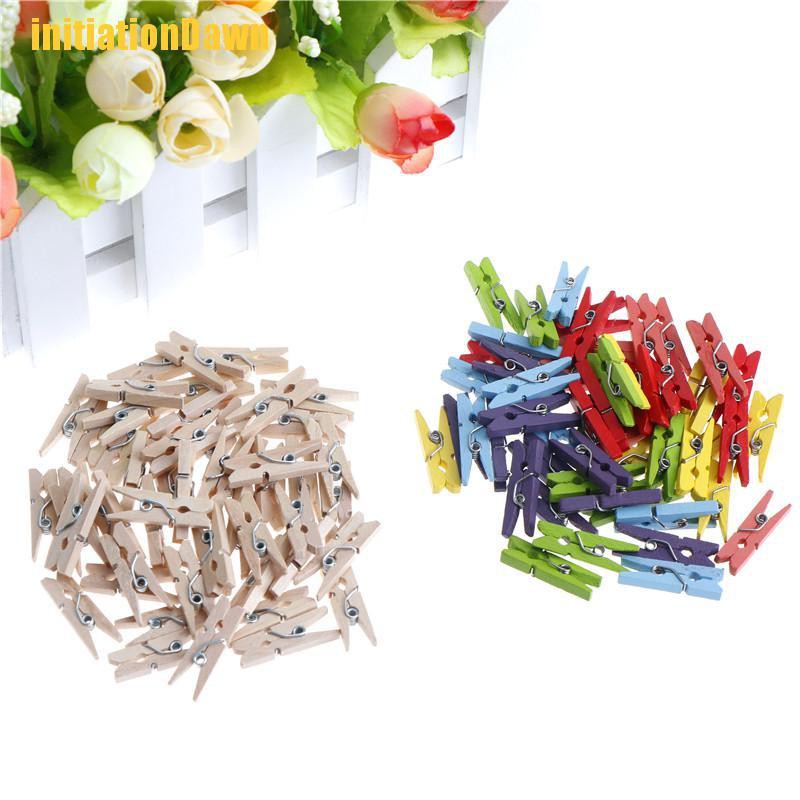 Set 50 Kẹp Ảnh Gỗ Mini 25mm