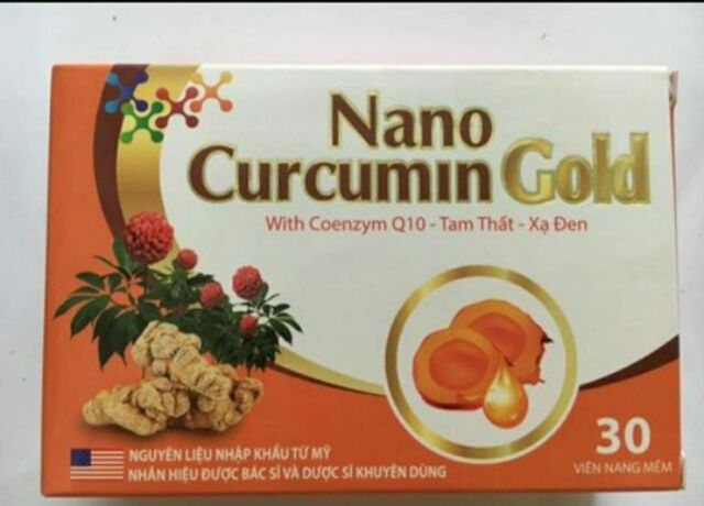 Tinh chất nghệ Nano Curcumin gold tam thất xạ đen hộp 30v