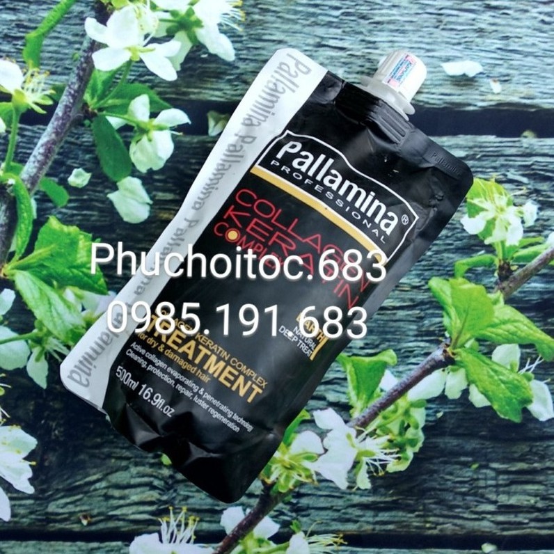 [Tặng Mũ]Hấp phục hồi Collagen Pallamina keratin complex 500ml | BigBuy360 - bigbuy360.vn