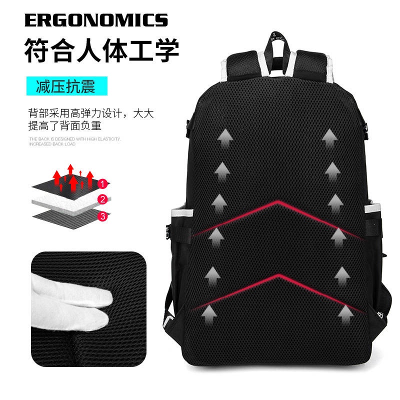 Ba Lô Học Sinh。Ba Lô Dạ Quang。 Nasa Ba Lô In Hình Phi Hành Gia Dành Cho Nam