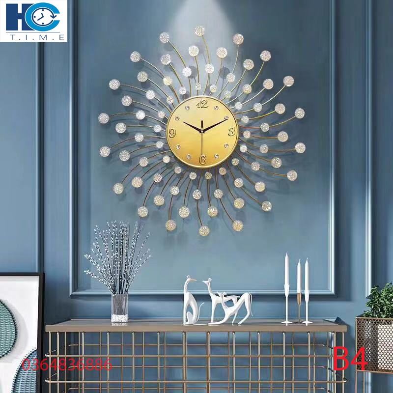 Đồng hồ treo tường trang trí decor B4 kích thước 70x70 cm