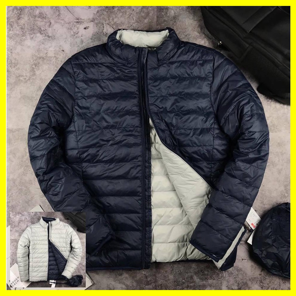 Tặng 10 bao lì xì - Áo khoác phao nam 2 mặt màu cam - ghi tối chất bền đẹp dáng trẻ trung phù hợp với mọi lứa tuổi | BigBuy360 - bigbuy360.vn