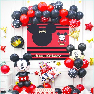 Bóng Nhôm Hình Chuột Mickey, Minnie, Bóng Kiếng Chuột Mickey, Minnie Trang Trí Sinh Nhật Cho Bé Size 40cm Và 60cm