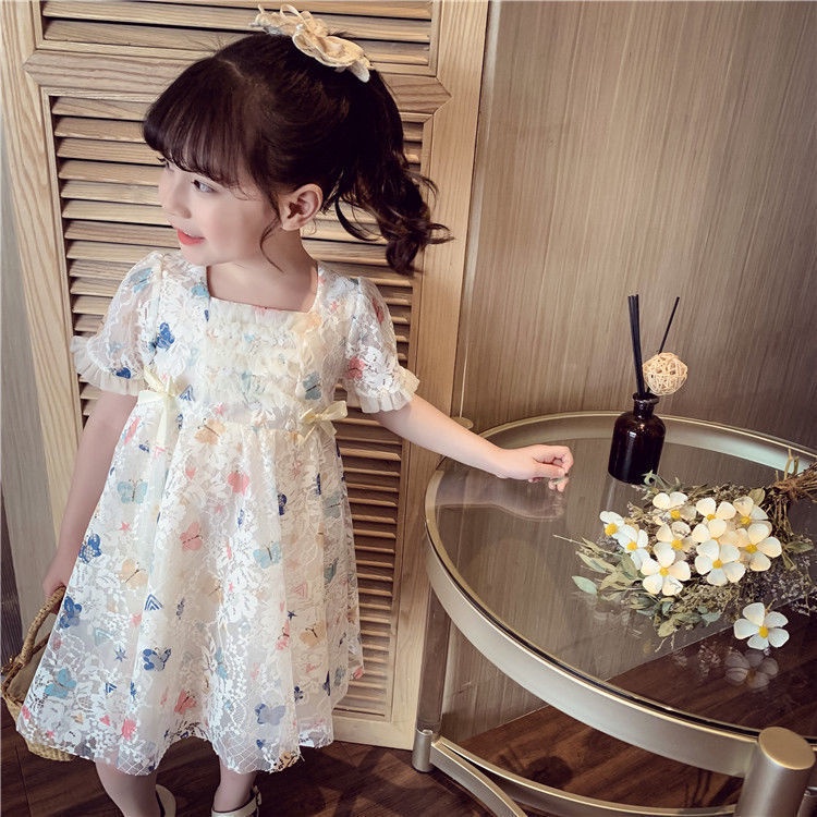 Đầm Công Chúa Tay Ngắn Cho Bé Gái Từ 1-11 Tuổi
