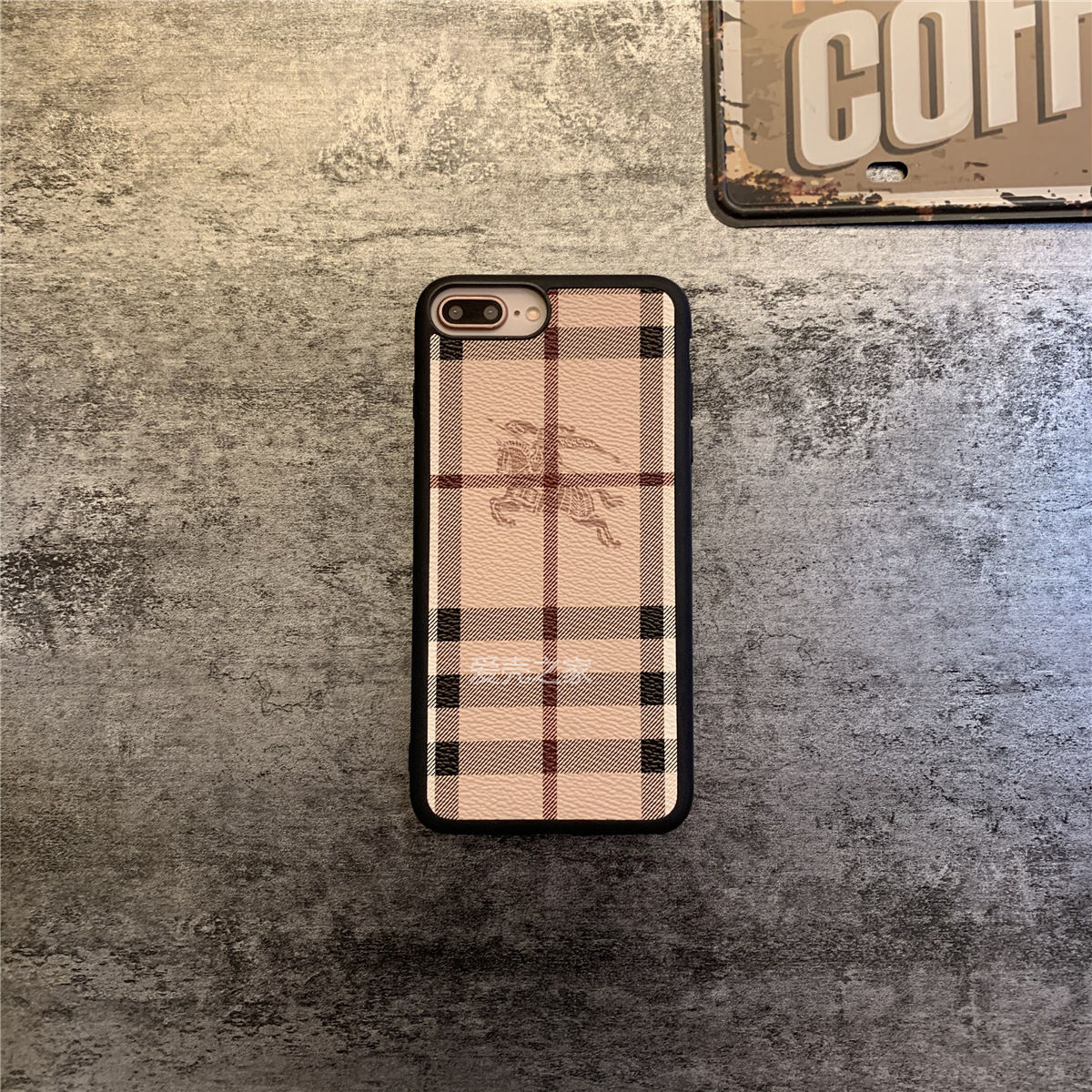 LV GUCCI BURBERRY BURBERRY Ốp Lưng Họa Tiết Đan Ô Vuông Có Dây Đeo Cho Iphone 12 Pro Max 11 Pro Max Xr Xs Max 6 6s 7 8 Plus Se 2020