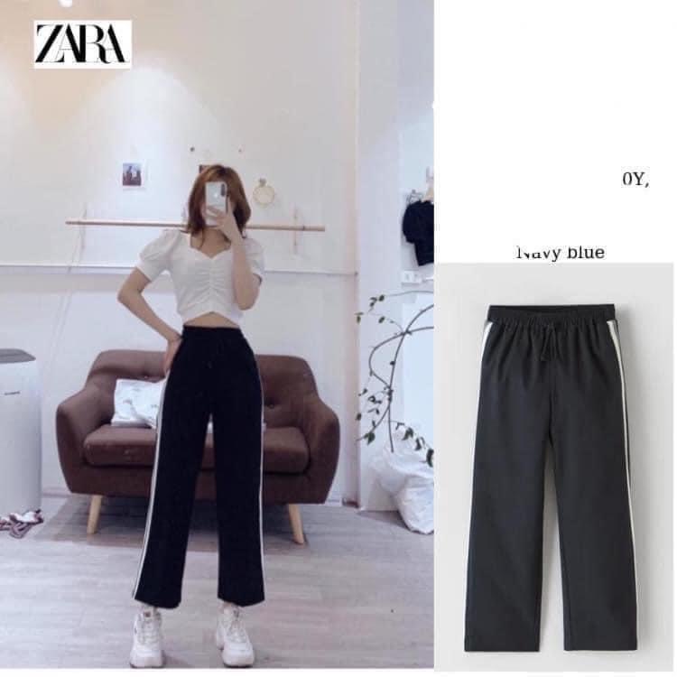 Quần cotton ống suông Zara