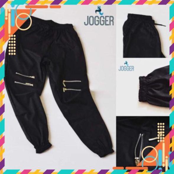 [Mặc Bao Đẹp] Quần Jogger Kaki nam/nữ có khóa kéo zipper JK4 - có size S và XXL nữa TD HT