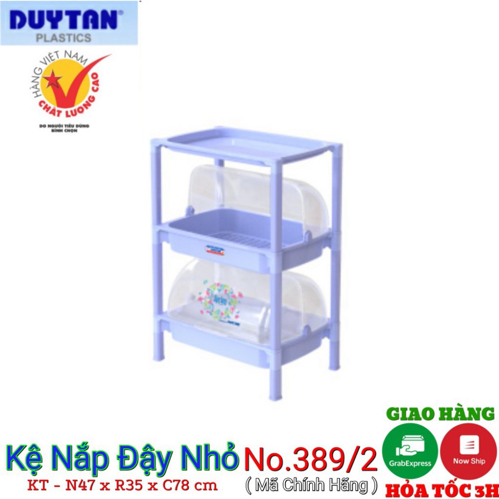 Kệ Nhựa úp chén duy tân 2 ngăn-3 tầng -CÓ NẮP ĐẬY-KT 47 x 35.5 x 78 cm