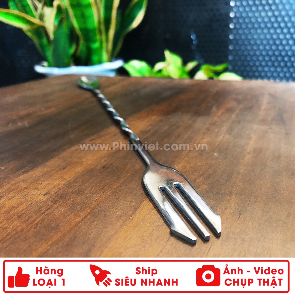 Thìa bar inox| bar spoon chiều dài 26cm/32cm - Dụng cụ pha chế