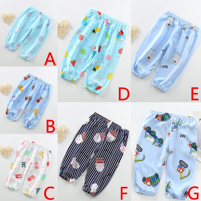 Quần Cotton Lụa Thoáng Khí Chống Muỗi / Nắng Cho Bé