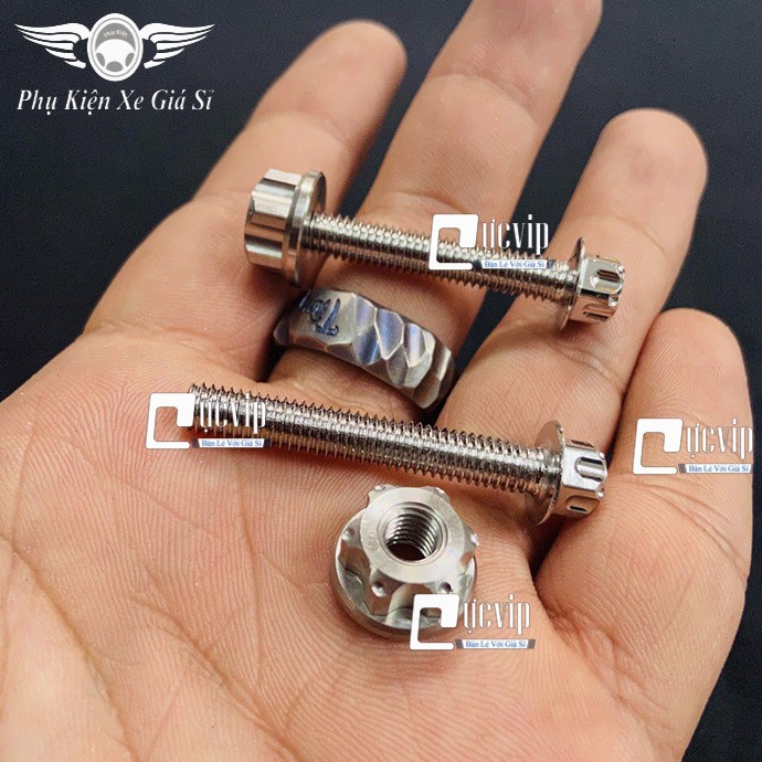 Combo 2 Ốc Gác Chân Sau Kèm Tán Salaya (Honda 6Ly - Yamaha, Winner, Winner X 8Ly) MS3723