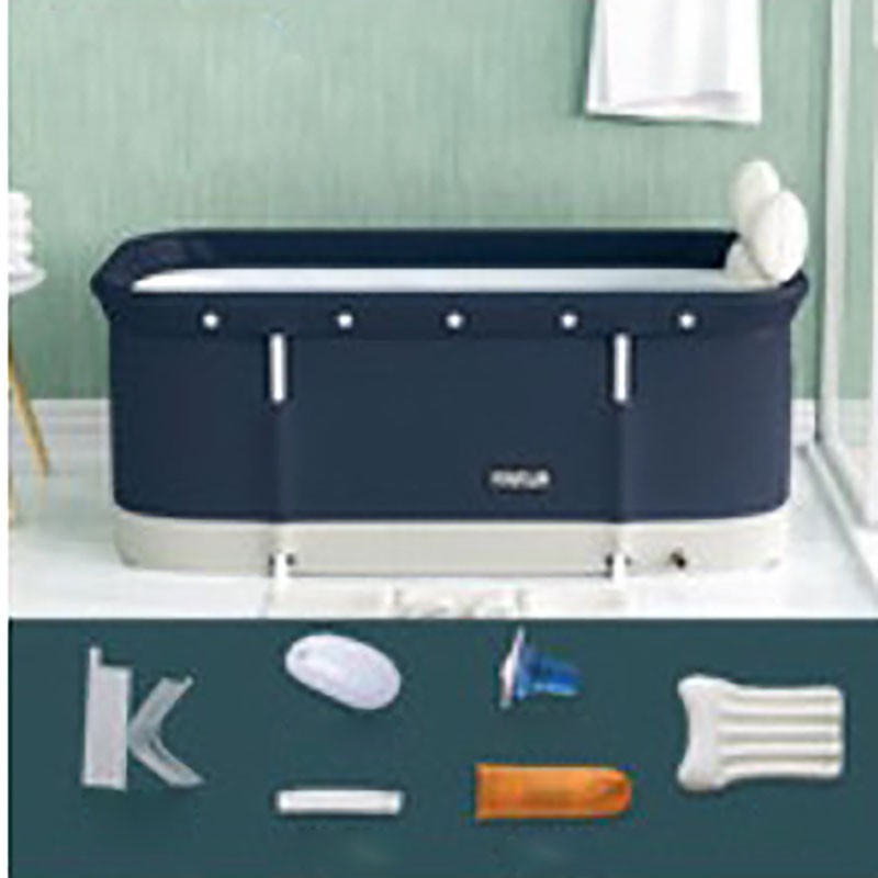 Bồn tắm gấp gọn dành cho người lớn, chất vải Oxford dày dặn chống thấm, cách nhiệt lên đến 3 giờ, kích thước 120x55x50cm