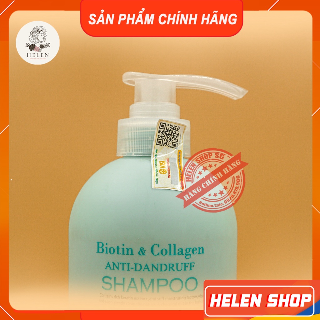 Cặp Dầu Gội Xả Ngăn Gàu BIOTIN Xanh Dương - BIOTIN Collagen Voudioty