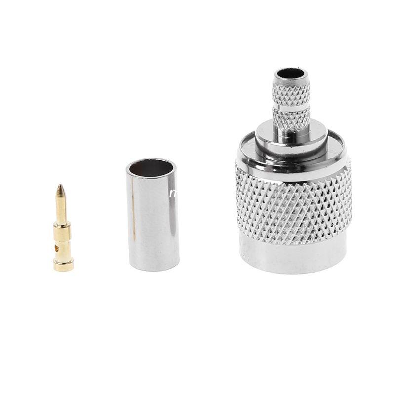 Đầu nối dây cáp mạ niken trục TNC RF cho RG58 RG142 RG400 LMR195