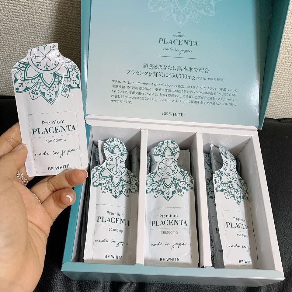 Nước Uống Nhau Thai Ngựa Đua Tổ Yến Be White Premium Placenta 45000mg Japan