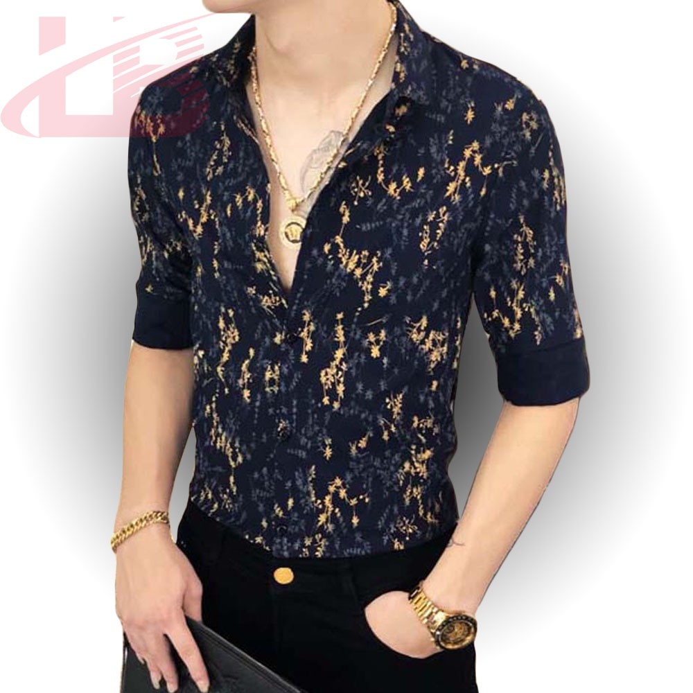 Áo sơ mi lụa dài tay nam LB014, vải dày, mát , đường may sắc sảo, áo sơ mi cao cấp LB1990 store