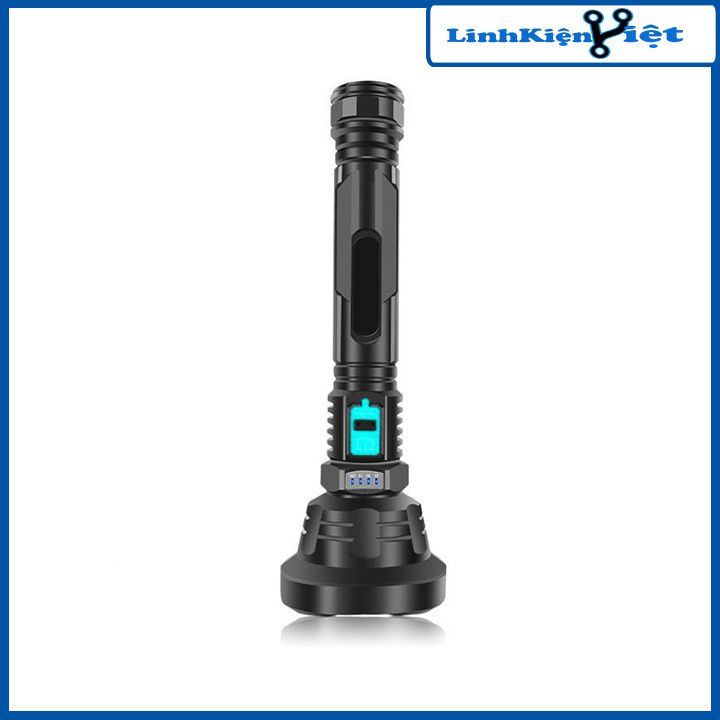Đèn pin P700 công suất 10W pin 18650 cáp sạc USB chống nước siêu sáng làm đèn cắm trại, chiếu sáng